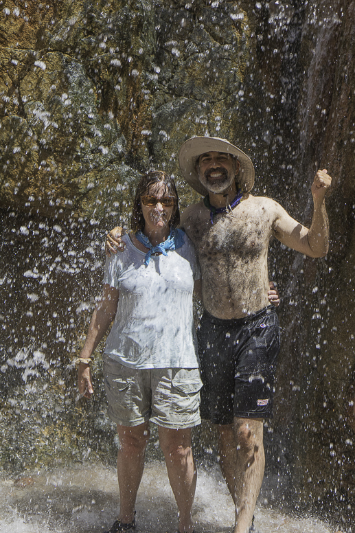 bob and wendy in waterfall